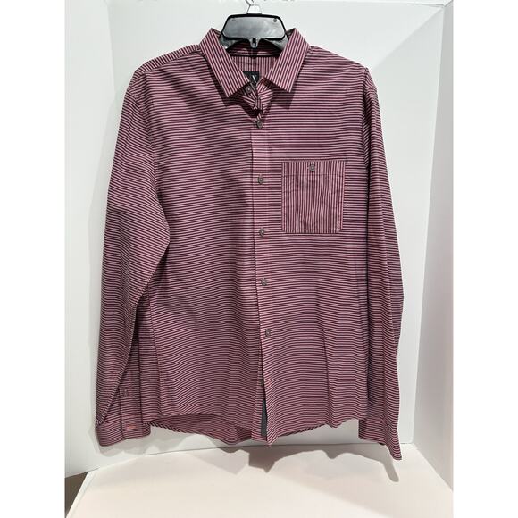 armani exchange men's shirt long sleeve Striped Size Large